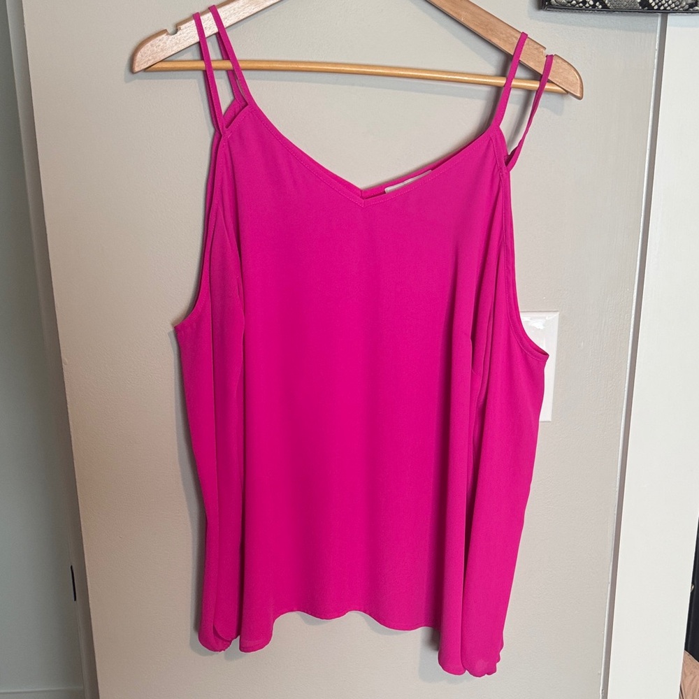 1. State Fuchsia Double Strap Camisole